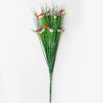 30" Greenery Stalk with Birds [6 Stalks per Sleeve]